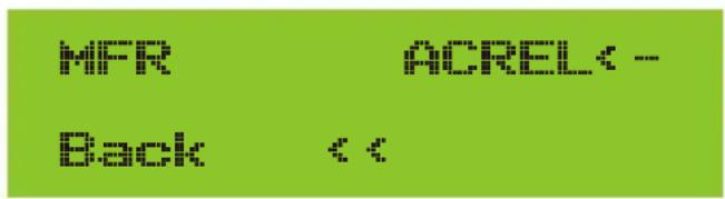 MFR ACREL<- Back <<