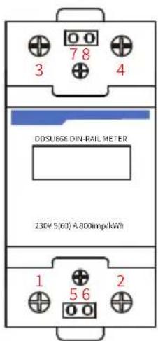 DDSU666 DIN-RAIL METER 230V 5(60) A 800mp/kWh