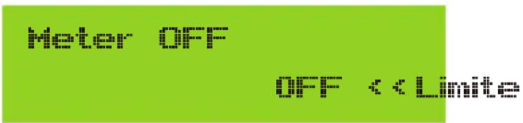 Meter OFF OFF << Limits