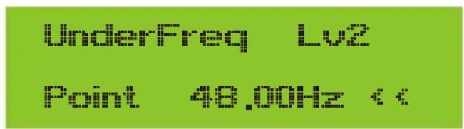 UnderFreq Lv2 Point 48.00Hz <<
