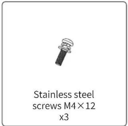 Stainless steel screws M4×12 x3