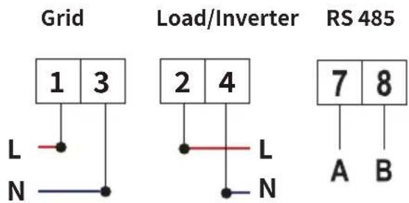 Grid Load/Inverter RS 485 1 3 L N 2 4 L N 7 8 A B