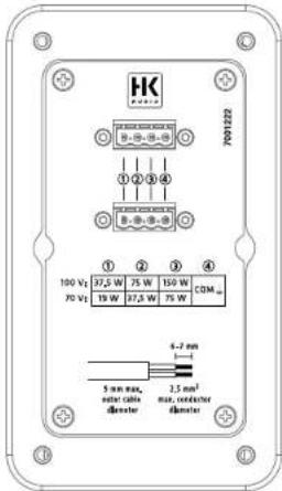 HK AUDIO SI Series P10i - Electrical connections for P10i TR and P10j TR - 1