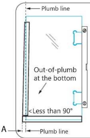 DreamLine Unidoor-X E12830-04 - Installation steps for 6" hinge panel with Hinge Panel Glass Bracket - 4