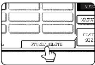 AUTO MANUAL CUSTOM SIZE STORE/DELETE