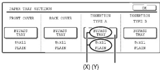 SHARP MX-M550N - Select the tray used for insertion type A. - 1