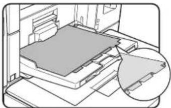SHARP MX-M550N - Load tabbed paper in the bypass tray. - 1