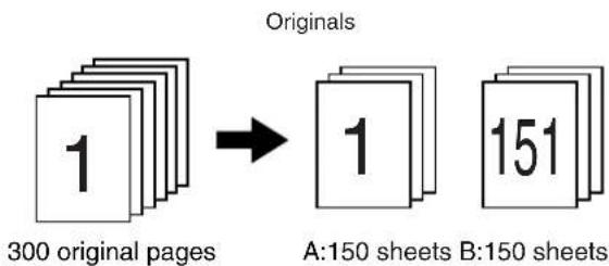 Originals 1 300 original pages 1 A:150 sheets B:150 sheets 151
