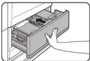 SHARP MX-M550N - Gently push tray 1-tray 2 into the machine. - 1