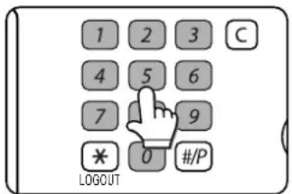 1 2 3 C 4 5 6 7 9 * 0 #/P LOGOUT