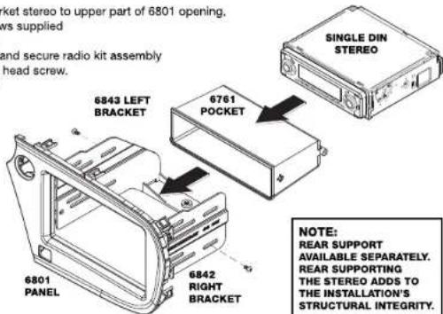 Scosche HA1709B - SINGLE DIN-ISO MOUNT - 1