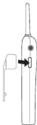 UNIDEN DS 73 - INSTALLING THE BELTCLIP - 1