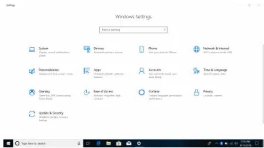 Windows Settings Find a setting System Displays, sound subbestones jpmos Devices Bluetooth's providers income iPhone Get new Android iPhone Network & Internet 5G TV network under VPN Personalization Background text users' options Apps Changka packets, options Systems Accounts you account email spec new daily Time & Language Speech video data Gaming Some bus, WiFi, broadcasting User Media Base of Access Application recognition, high Coating Cartena Cartena language permissions Self-service Privacy Settings software Update & Security Windows updating network Backlog