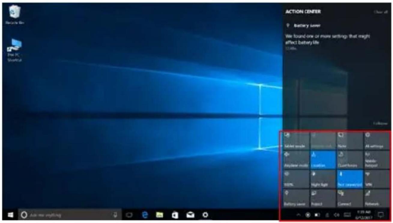 Action CENTER Battery server We found one or more settings that might affect battery life 12.000s Select mode: None All settings Any power mode: location: Counterbox By Mobile Hampout 80%: High speed: Not connected Vdc Battery server: Project: Connect Networks 0:35 AM 6/12/2017