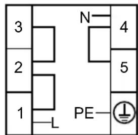 3 2 1 L N 4 5 PE