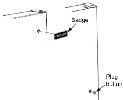 Crosley XPS15BTHLWW - BADGE AND PLUG BUTTON INSTALLATION - 1