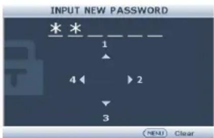 BENQ LX890UST - Setting a password - 2