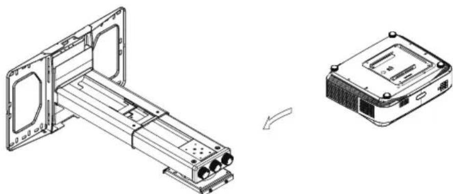 BENQ LX890UST - Install the projector on the projector wall mount - 1