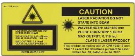 BENQ LX890UST - Laser Caution - 1