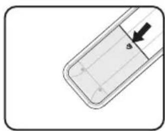 BENQ LX890UST - Replacing the remote control battery - 1