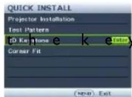 BENQ LX890UST - Correcting 2D keystone - 5