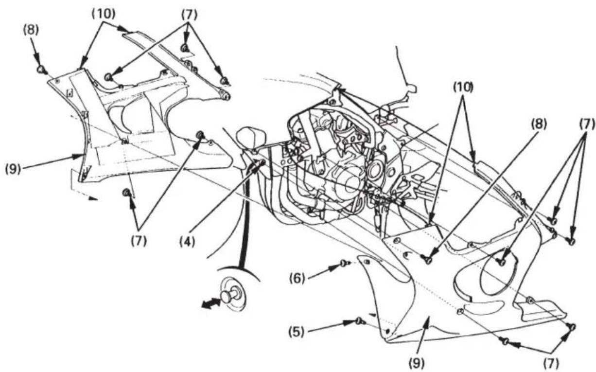 Honda CBR 600F (1996) - CARENAGEM INFERIOR - 1