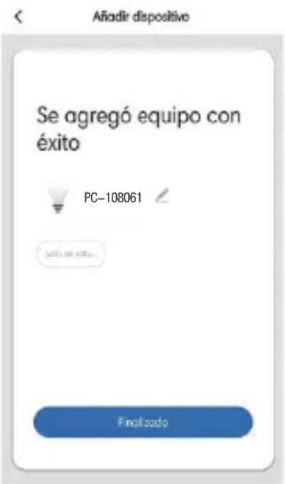 Se agregó equipo con éxito PC-108061 Finalizado