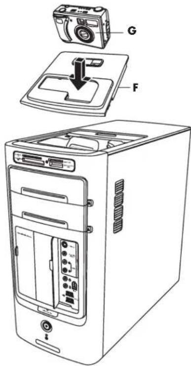 HP Pavilion A110m - To install a peripheral device or an HP camera and HP camera docking station: - 3