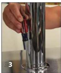 Perlick 69526-2DA - Mounting Draft Arms or Tee Towers to a Cabinet Top - 2