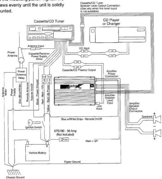 JBL Grand Touring GTS180 - Wiring - 1