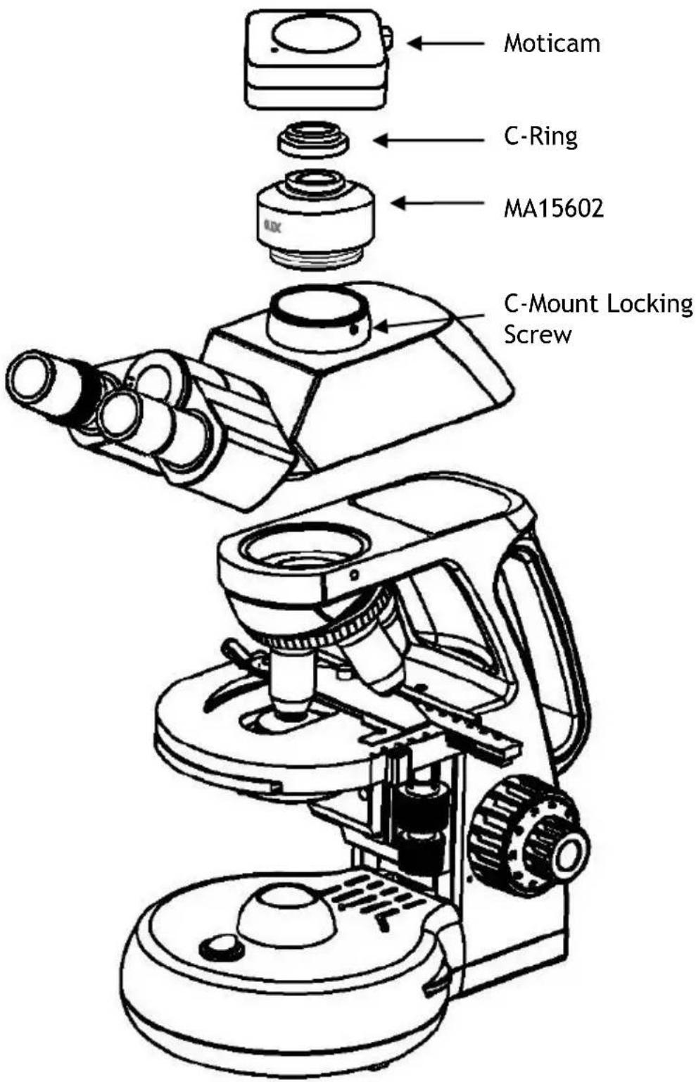 Moticam C-Ring MA15602 C-Mount Locking Screw