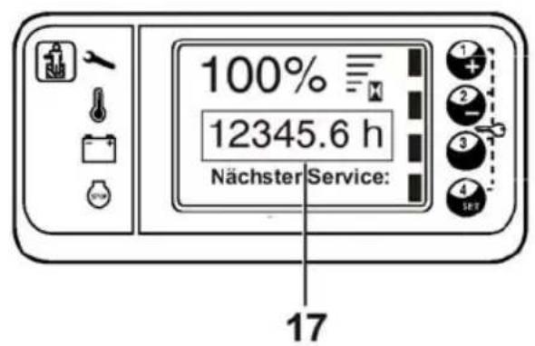 100% 12345.6 h Nächster Service: 17