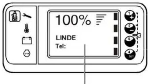 100% LINDE Tel: 1 + 2 - 3 4 SET