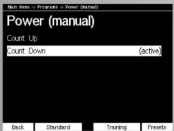 KETTLER Syncross V3 - Wybór programu treningowego - 1