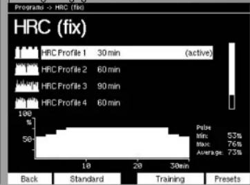 KETTLER Syncross V3 - Programma's > vermogenprofielen (individueel) - 3