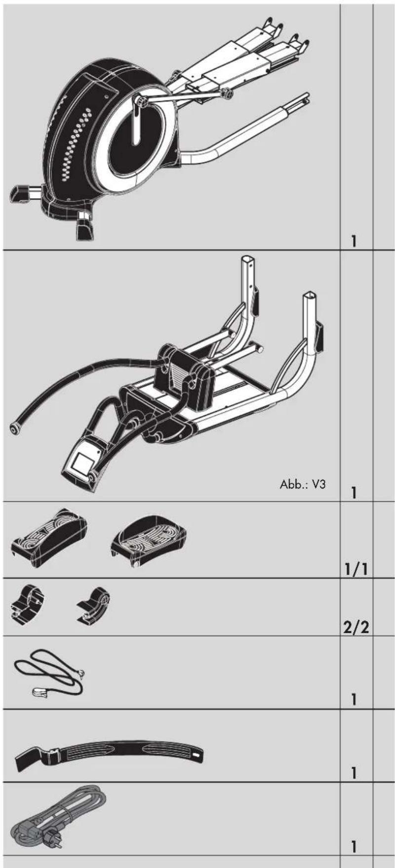 KETTLER Syncross V3 - Checkliste (Packungsinhalt) - 1
