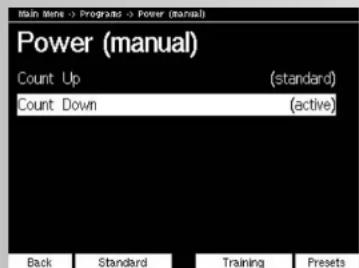 KETTLER Syncross V3 - Programas -> Rendimiento (manual) - 1
