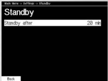 KETTLER Syncross V3 - Impostazioni -> 4. Standby - 1
