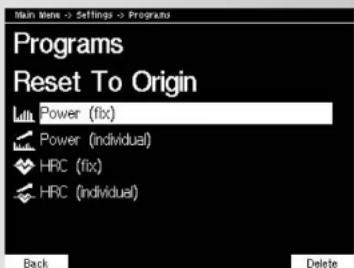KETTLER Syncross V3 - Instellingen > 5. Programma's - 1