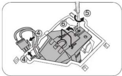BENQ MS610 - Replacing the lamp - 7