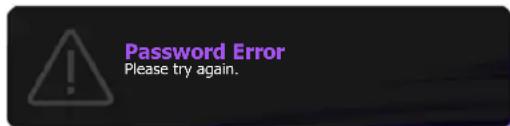 BENQ MS610 - If you forget the password - 2