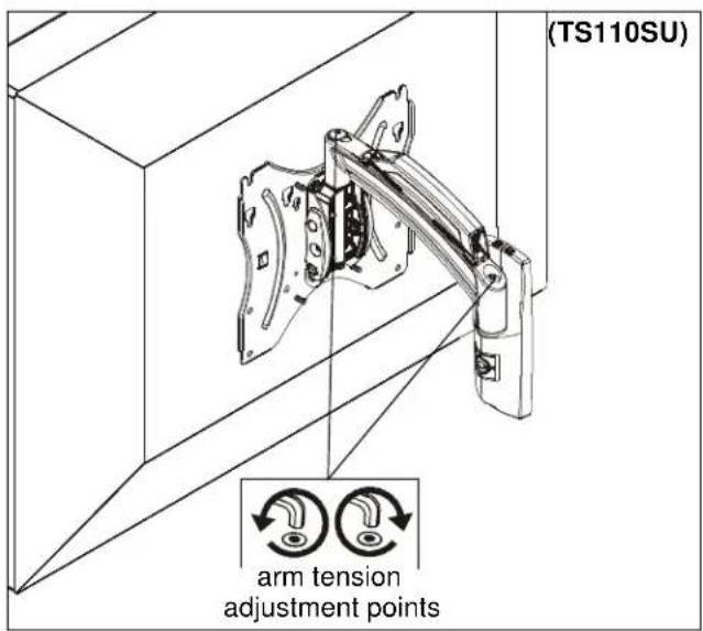 (TS110SU) arm tension adjustment points