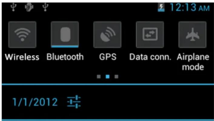 12:13 AM Wireless Bluetooth GPS Data conn. Airplane mode 1/1/2012