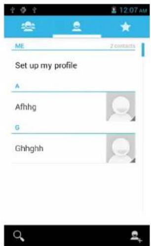 12:07 AM ME 2 contacts Set up my profile A Afhhg G Ghhghh