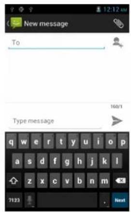 New message To 160/1 Type message q w e r t y u i o p a s d f g h j k l z x c v b n m 7123 . Next