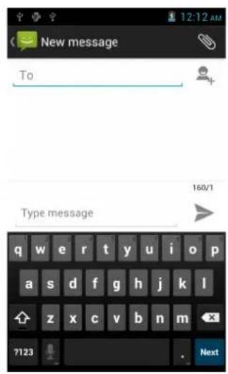 New message To 160/1 Type message q w e r t y u i o p a s d f g h j k l z x c v b n m 7123 . Next