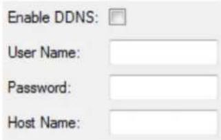 Enable DDNS: User Name: Password: Host Name:
