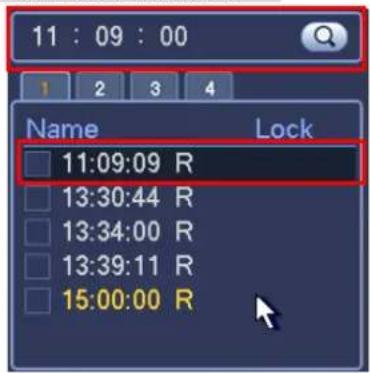 11 : 09 : 00 1 2 3 4 Name Lock 11:09:09 R 13:30:44 R 13:34:00 R 13:39:11 R 15:00:00 R