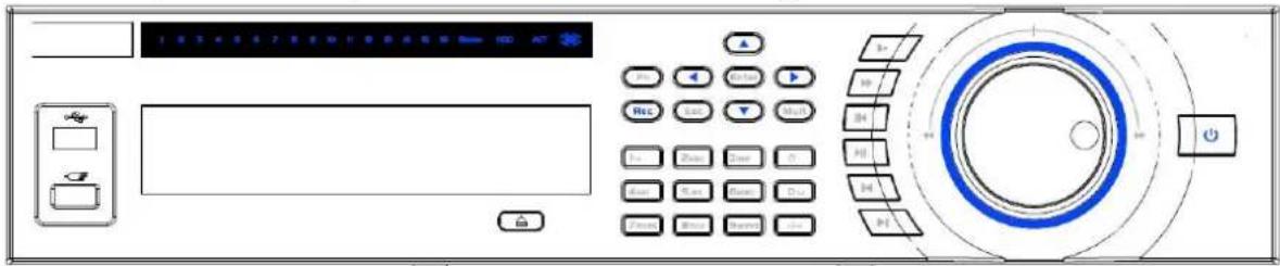 Control panel interface with labeled buttons, display screen, and circular dial indicator