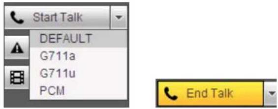 Start Talk DEFAULT G711a G711u PCM End Talk
